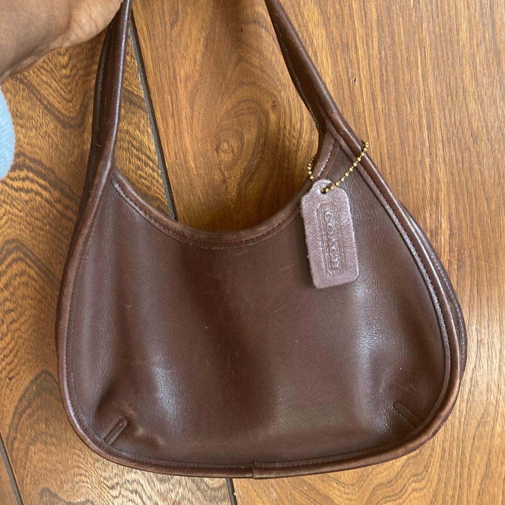 Coach Dark Brown Leather Shoulder Bag